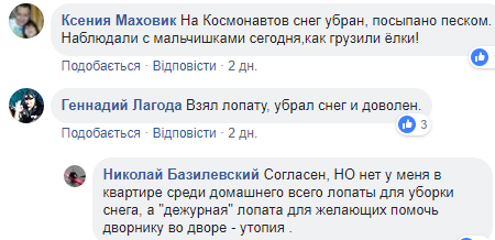 Фейсбучна тема дня: прибирання дворів від снігу