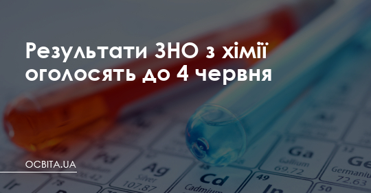 Результати ЗНО з хімії оголосять до 4 червня – Освіта.UA