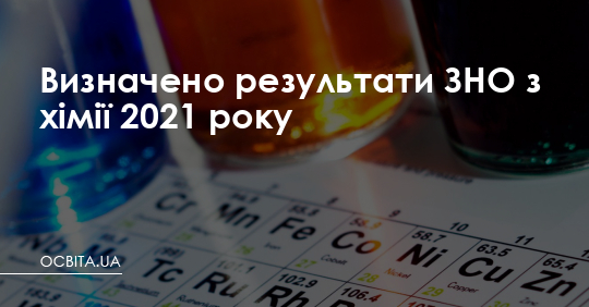 Визначено результати ЗНО з хімії 2021 року – Освіта.UA